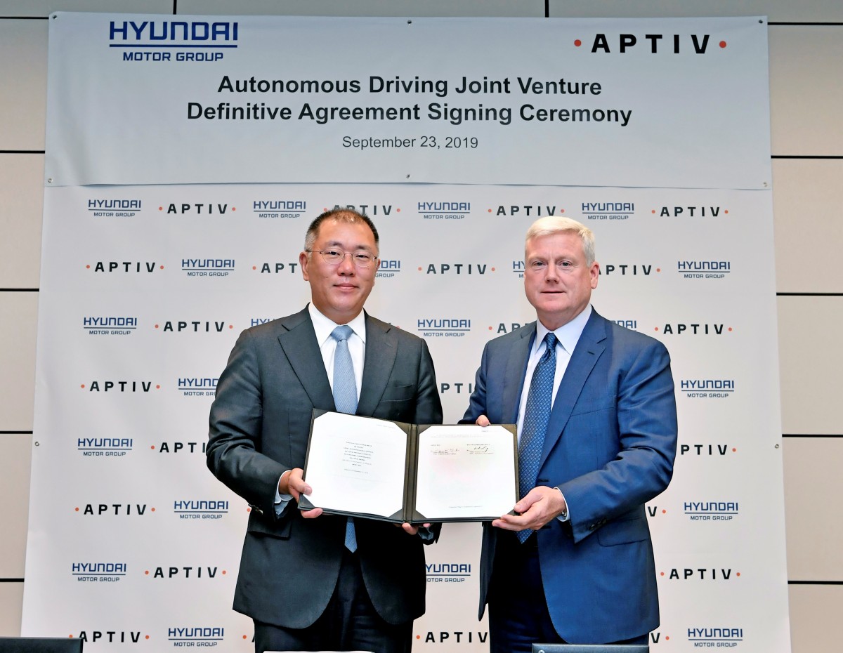 Hyundai Motor Group и Aptiv создают совместное предприятие для разработки  систем беспилотного вождения